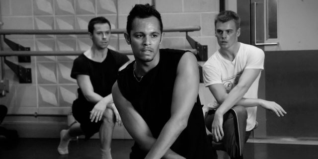 From left to right: Christopher Marney, Glenn Graham and Adam Maskell in Cinderella rehearsals