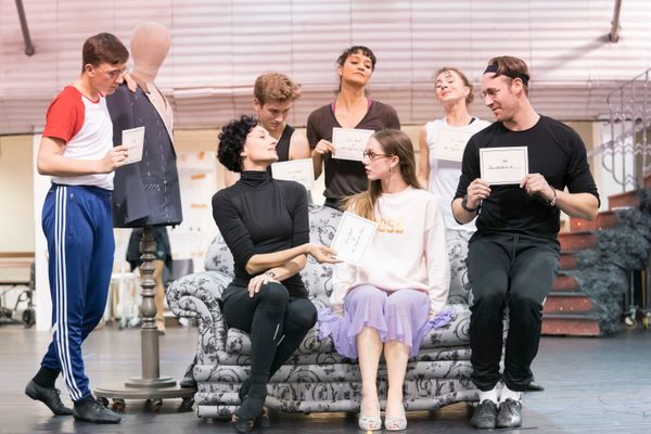 Cinderella (Ashley Shaw) with Sybil (Michela Meazza) and Stepbrothers & Sisters