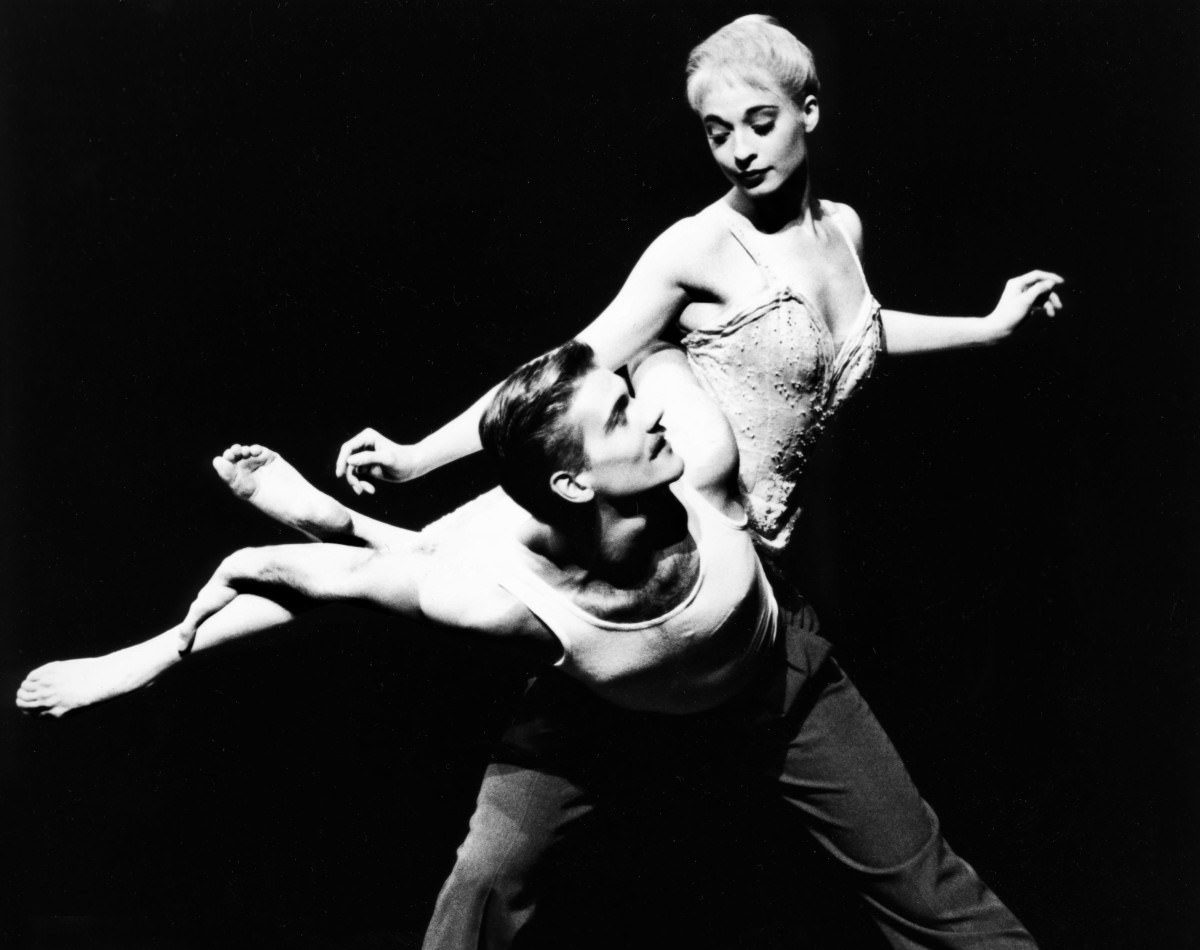 A 1997 studio image of Sarah Wildor as Cinderella and Adam Cooper as The Pilot