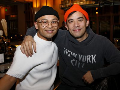 Actors Jeigh Madjus and Conrad Ricamora at Matthew Bourne's Cinderella Opening Night in LA