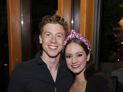 Andrew Monaghan and Ashley Shaw at Cinderella Opening Night in LA