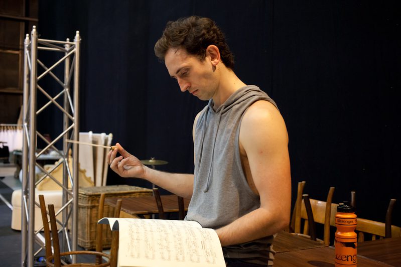 Chris Trenfield in rehearsals for The Red Shoes