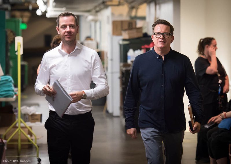 Matthew Bourne & Neil Westmoreland backstage at The Red Shoes