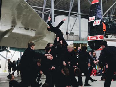Legacy Dance Company performing Cinderella: A Museum Adventure at Imperial War Museum Duxford