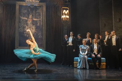 Victoria Page (Ashley Shaw), Lady Neston (Daisy May Kemp) and Boris Lermontov (Adam Cooper) The Red Shoes