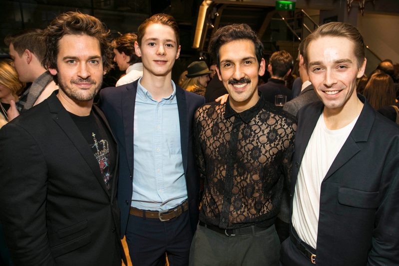 Our Angels past and present (from left to right): Will Kemp (Original 1997 cast), Paris Fitzpatrick (2017/18 cast), Arthur Pita (Original 1997 cast), Liam Mower (2017/18 cast)