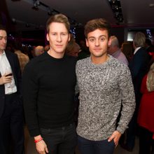 Dustin Lance Black with Tom Daley (Patron) at The Red Shoes gala performance