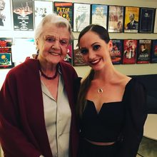 Angela Lansbury with Ashley Shaw backstage at The Red Shoes in LA