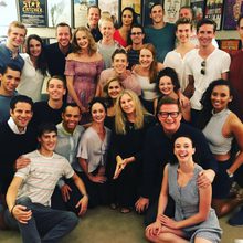 Barbra Streisand with the cast of The Red Shoes